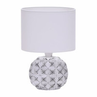 Настольный светильник с абажуром LE TL JULIE 02 WHITE GREY  E14 60Вт 120х120х210мм, бело-серый 1/12