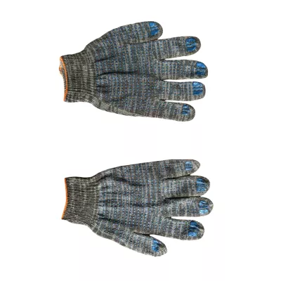 Перчатки Х/Б с ПВХ покрытием из 4-х нитей 10 кл вязки БЕЗ МАРКИРОВКИ /мин.пар.20шт