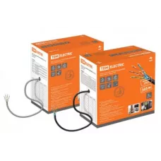 Кабель витая пара F/UTP 5e 4х2х24AWG PE TDM Cat , народный, чёрный/305 ЦЕНА ▼