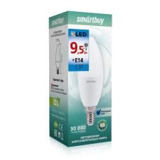 Smartbuy Лампа светодиодная LED C37 9,5Вт 6000К Е14 3/100