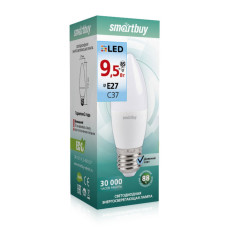 Smartbuy Лампа светодиодная LED C37 9,5Вт 4000К Е27 /от 5шт