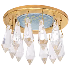 Точечный светилиник Ecola MR16 CR1003 GU5.3 Glass 84*76 стек круг с хруст. на кор. подвесе прозр/зол Точечный светилиник Ecola MR16 CR1003 GU5.3 Glass 84*76 стек круг с хруст. на кор. подвесе прозр/зол