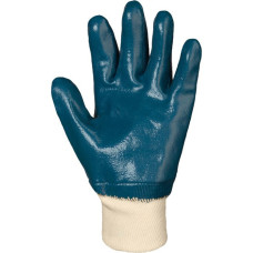 Перчатки раб.,трик., с покрыт., из синего нитрила с подкладкой(Джерси), защ. манж(трикотаж) L Перчатки раб.,трик., с покрыт., из синего нитрила с подкладкой(Джерси), защ. манж(трикотаж) L