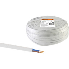 Шнур ШВВП 2х0,75 ГОСТ (200м), белый TDM