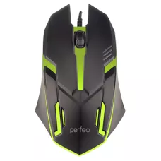 Мышь проводная Perfeo "GRAF", 3 кн, USB, чёрн, GAME DESIGN, 7 цв. подсветка, 1000 DPI /100 Мышь проводная Perfeo "GRAF", 3 кн, USB, чёрн, GAME DESIGN, 7 цв. подсветка, 1000 DPI /100