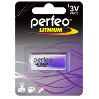 Батарейка PERFEO CR123/1BL Lithium 2/50