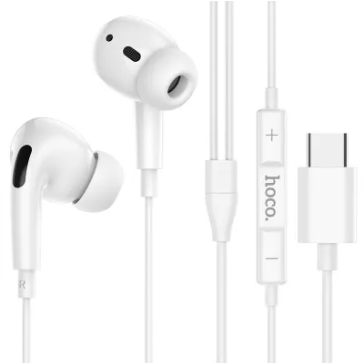 hoco наушники внутриканальные с микрофоном M1 Pro для Type-C белый 1/32/192