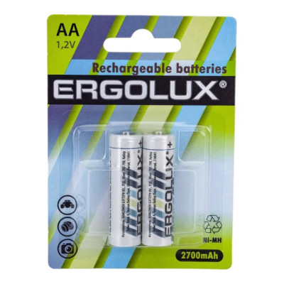 Аккумулятор Ergolux AA-2700-BP2 Ni-Mh 2/ 24/384 Аккумулятор Ergolux AA-2700-BP2 Ni-Mh 2/ 24/384