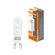 TDM Лампа галогенная JCD 60W G9 230 Вт (без рефлектора, 2000 часов) матовая /мин.пар.2шт