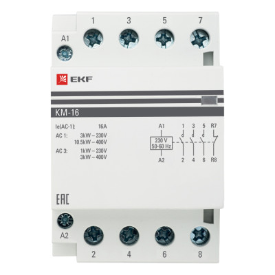 Контактор EKF PROxima КМ 16А 2NО+2NC (3 мод.) 4/40