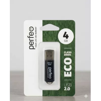 Perfeo USB флэш-диск 4GB E01 Black economy series /10 Perfeo USB флэш-диск 4GB E01 Black economy series /10
