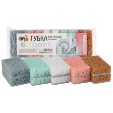 Губка д/посуды "Aquarelle" (10шт) (93*65*27мм) 2/30