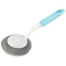 Губка для мытья посуды SM-05, с рукояткой (металл) 2/20