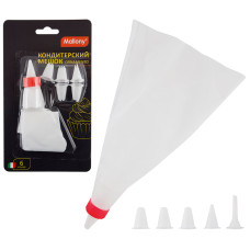 Кондитерский мешок ORNAMENTO с насадками (6 шт), т.м. Mallony 3/12 Кондитерский мешок ORNAMENTO с насадками (6 шт), т.м. Mallony 3/12