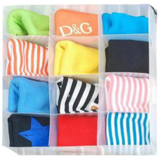 Коробка для белья PSB-03/12, 12 ячеек, пластик, 30*30*10см /2