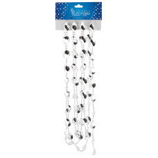 Бусы "Эллипс" цвет серебро