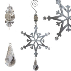Металлическая подвеска "Новогодняя снежинка" 10,7х10 см
