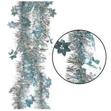 Мишура со снежинками "Новый год"  бирюза