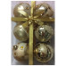 Набор шаров "Зимний" 6шт.. 6см, цвет золотой