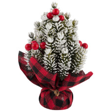 Украшение декоративное "Елка заснеженная в букете"