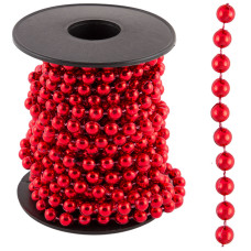 Бусы "Клубок" длина 5 м, цвет - красный Бусы "Клубок" длина 5 м, цвет - красный