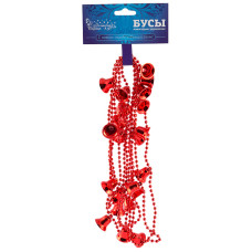 Бусы "Колокольчики", длина 2,7м, цвет - красный