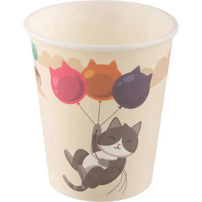 Набор бумажных стаканов "Cats", 6 шт Набор бумажных стаканов "Cats", 6 шт
