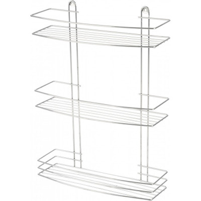 Полка настенная трехъярусная Lecco 47*35*13 см хром Полка настенная трехъярусная Lecco 47*35*13 см хром