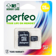 Карта памяти Perfeo microSDXC 128GB High-Capacity (Class 10) UHS-1 с адаптером /10/500 Карта памяти Perfeo microSDXC 128GB High-Capacity (Class 10) UHS-1 с адаптером /10/500