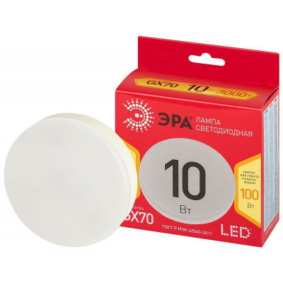 Лампочка светодиодная ЭРА RED LINE  LED GX-10W-830-GX70 10Вт таблетка /10