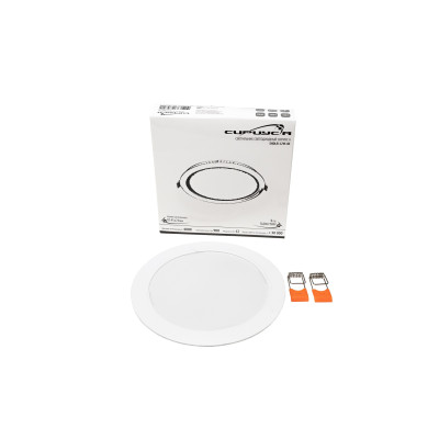 Светодиодный встраиваемый свет-к 12Вт D145х23мм (врезное 120-130мм) 4000К 900Лм IP40 Опал СириусА