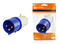 Вилка 013 2Р+РЕ 16А 220В IP44 TDM 10/100 ОТОЗВАН СЕРТИФИКАТ