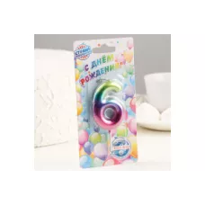 Свеча в торт "Акварель", цифра 6, 5,5 см Свеча в торт "Акварель", цифра 6, 5,5 см