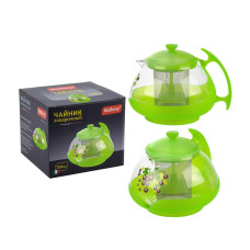 Чайник заварочный DECOTTO-G-750, объем: 0,75 л, с пластик ручкой, фильтр из нерж стали Mallony