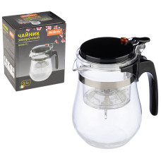 Чайник заварочный с кнопкой GUNG FU, объем - 500 мл, стеклянный Mallony 1/24