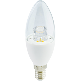 Ecola Лампа светодиодная Premium LED7,0W-2700K-E14 220V прозрачная свеча с линзой (композит) 105x37