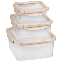 Набор контейнеров пищевых с эластичными крышками UNICO, 3 шт (550 мл, 1200 мл, 2200 мл)