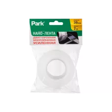 Нано-лента двусторонняя клейкая многоразовая, прозрачная усиленная, 2м, ширина 30 мм /2