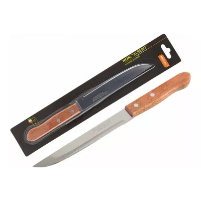 Нож с деревянной рукояткой ALBERO MAL-03AL универсальный, 15 см