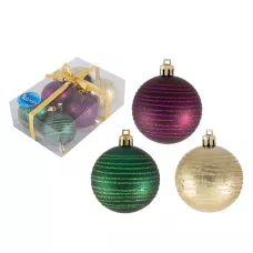 Набор шаров "Диско"  6шт х 6см, материал: пластмасса, полиэстер