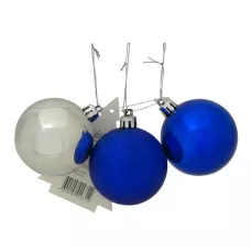Набор шаров  3шт х 6см, материал: пластмасса, полиэстер, цвет в ассортименте