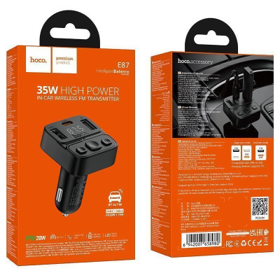hoco Трансмиттер E87 35W(1A1C) черный hoco Трансмиттер E87 35W(1A1C) черный