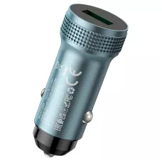 Автомобильное зарядное устройство Z49A один порт металлический серый hoco