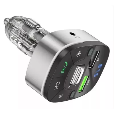 Автомобильный трансмиттер E71 прозрачный черный hoco