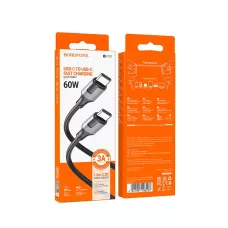 Кабель BX101 60W Type-C-Type-C черный BOROFONE Кабель BX101 60W Type-C-Type-C черный BOROFONE