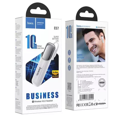 hoco Гарнитура E57 Essential business BT headset белый hoco Гарнитура E57 Essential business BT headset белый