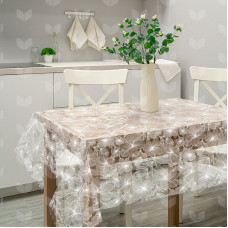 Скатерть ПВХ "Гибискус" коллекция Ажур размер 110х132 см 1/15