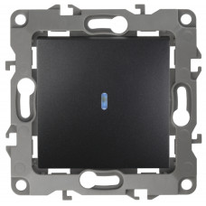 Выключатель с подсветкой, 10АХ-250В, IP20, Эра12, 12-1102-05 ЭРА антрацит 10/100 ЦЕНА ▼