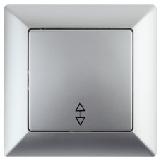 Переключатель Intro одноклавишный 10А-250В, 4-103-03 СУ, Solo алюминий 10/100