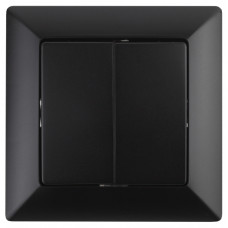 Выключатель Intro двухклавишный 10А-250В, 4-104-05 СУ Solo антрацит 10/100